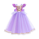 Vestido Infantil de Princesa Fantasia – Estilo Rapunzel, Ariel e Aurora