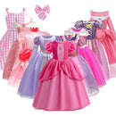 Vestido Infantil de Princesa Fantasia – Estilo Rapunzel, Ariel e Aurora